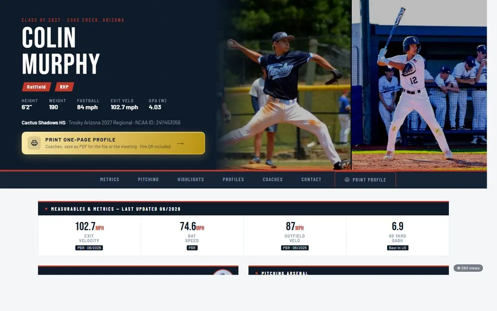 Colin Murphy recruiting site