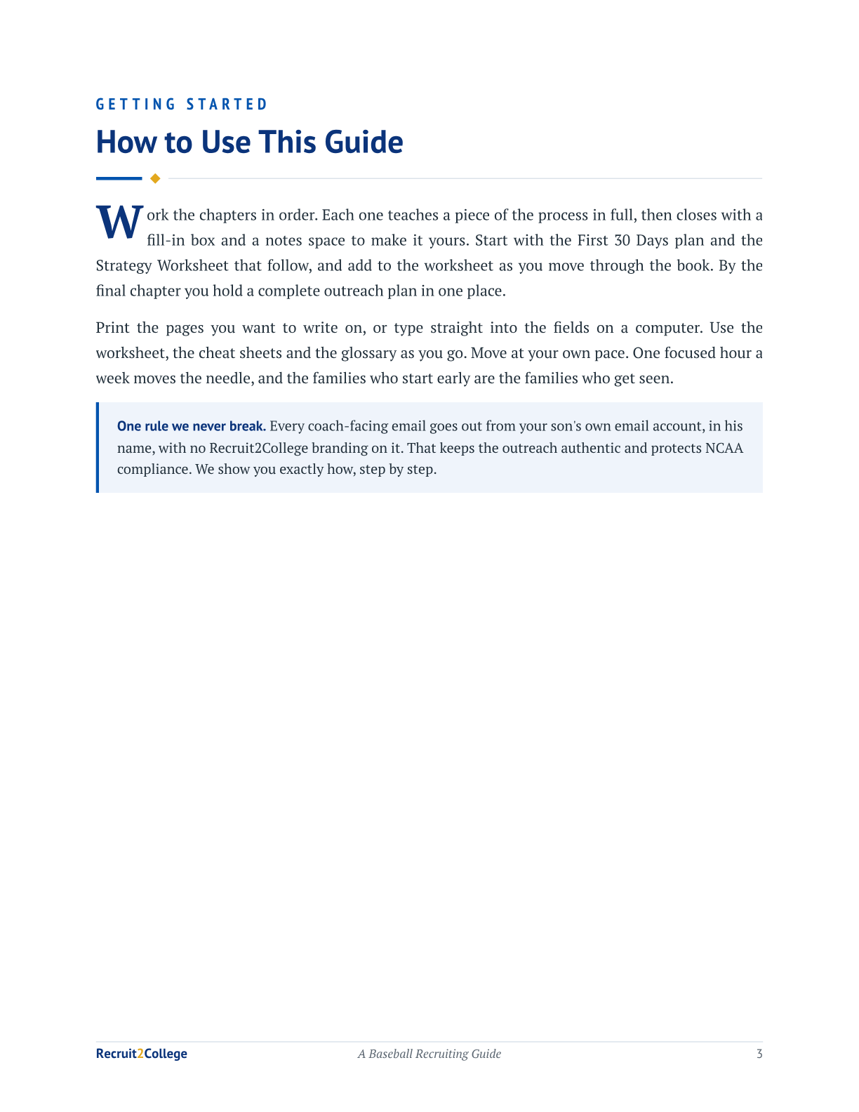 Sample page: How to use the guide
